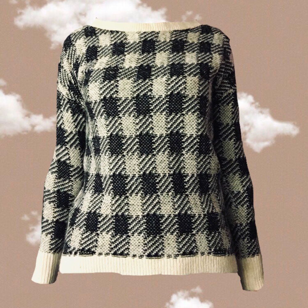 Plaid Express Sweater small